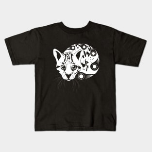 Ocelot White Outline Kids T-Shirt